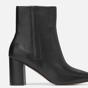 Cole Haan Valley Black Leather Block Heel Ankle Booties